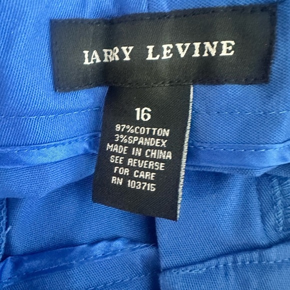 Larry Levine Blue Trousers size 16 - Picture 3 of 8